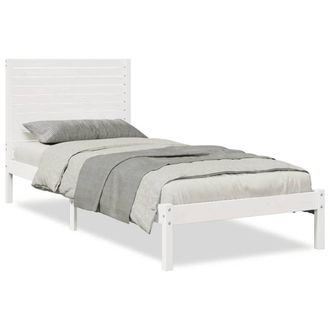Berkfield Home Extra Long Bed Frame without Mattress White 90x210 cm Solid Wood