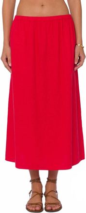 Velvet Heart Filona Midi Skirt In Red