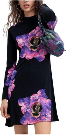 Desigual Kleedjes, Dames, Veelkleurig, XL, Orchid Lacroix
