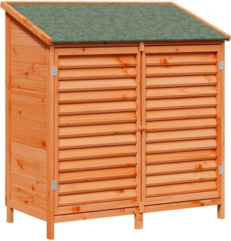 vidaXL Cobertizo De Jard&iacute;n Con Techo Marr&oacute;n 106 X 56 X 113,5 Cm Vidaxl