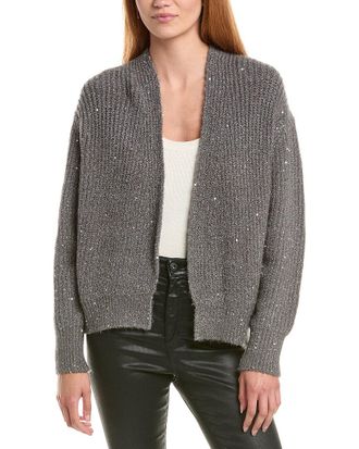 Fort&eacute; Cashmere Sequin Mohair-Blend Cardigan