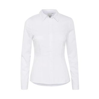Ichi Ichi, Dames, Blouses & Shirts, Wit, Maat: XS Katoen