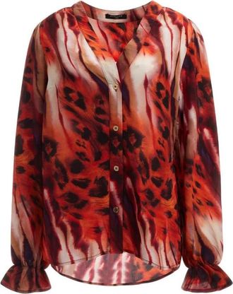 Marciano Radiant Animal Shirt - Dames - Blouses - Oranje - L - Overhemden