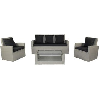 DCB Garden PVC-CONFORT - Salotto da giardino 5 posti in resina intrecciata - DCB GARDEN