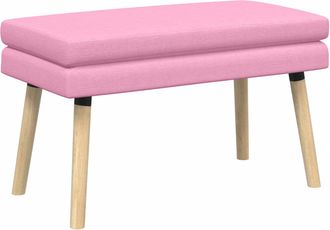 vidaXL Banco De Doble Capa Rosa 80 X 40 X 47 Cm Tela Vidaxl