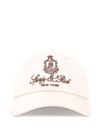 Sporty & Rich Vendome logo-embroidery baseball cap - Neutrals