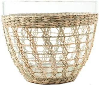 Be Home Seagrass Cage Bowl in Natural - Large at Nordstrom