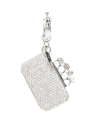 Alexander McQueen micro-clutch charm - Argento