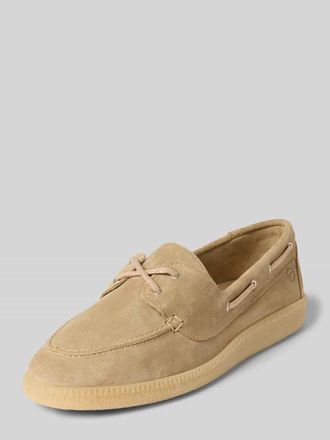 Tamaris Tamaris Bootsschuhe aus Leder mit Gummisohle in Taupe, Gr&ouml;&szlig;e 41