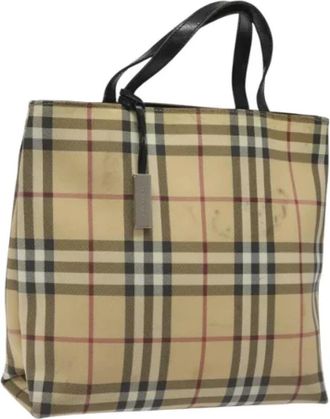 Burberry Tweedehands leren handtassen - Dames - Vintage Handtas - Beige - ONE Size - Leer - Vintage