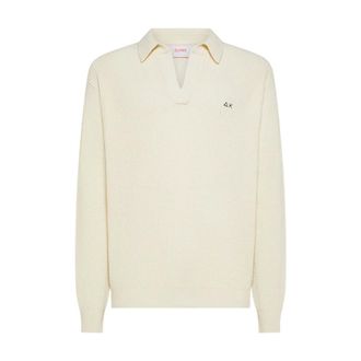 Sun 68 Truien & Vesten, Heren, Beige, 2Xl, V-neck Truien