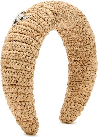 Vivienne Westwood Orb Raffia Headband - Beige - One Size