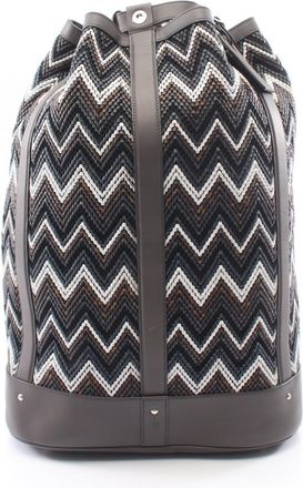 Louis Vuitton Gray Multi-Color Coated Canvas Leather Backpack Handbag (Pre-Owned)