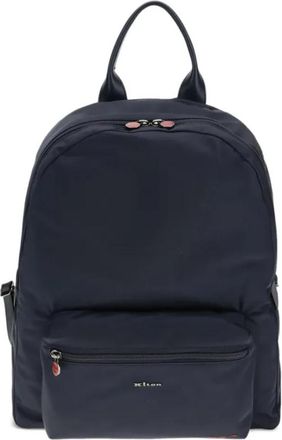 Kiton Nylon Rugzak - Heren - Rugzakken - Blauw - ONE Size - Nylon - Tassen