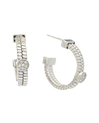 Meshmerise 18K Over Silver 0.06 Ct. Tw. Diamond Earrings