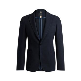 HUGO BOSS Heren, Jassen, Blauw, Maat: XL Leer