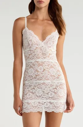Kilo Brava Floral Lace Slip in White at Nordstrom, Size Xxx-Large