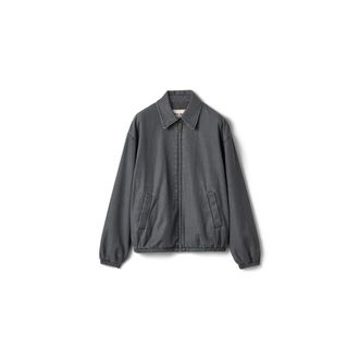 Miu Miu Chambray Blouson Jacket, Woman, Black, Size 36