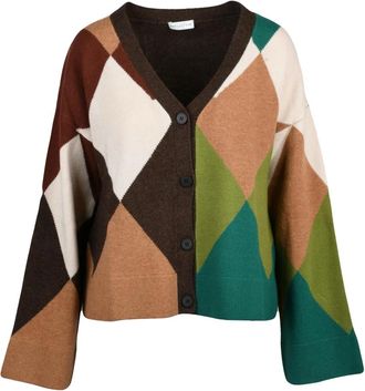 Ballantyne Truien & Vesten, Dames, Veelkleurig, L, Wol, Cardigan met knopen