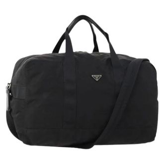 Prada Borsa Boston Vintage in Nylon Pre-owned - - Pre-owned - Donna - Nero - ONE SIZE