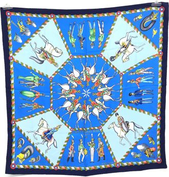 Herm&egrave;s Silk Scarf With Imperial Russian Womens Theme (Pre-Owned)