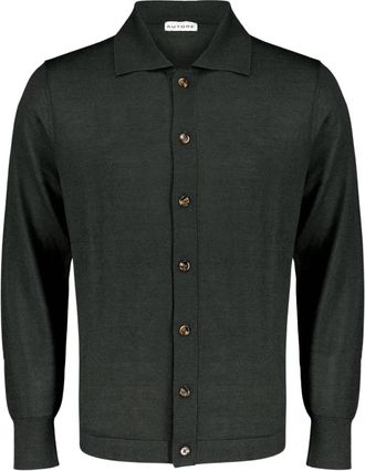 Autore Cardigan Freeman - Heren - Vesten - Groen - M - Wol - Truien & Vesten