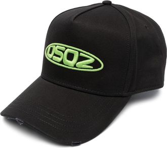 Dsquared2 embroidered baseball cap - men - Cotton - One Size - Black