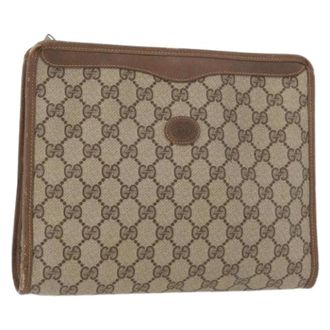 Gucci Pre-owned Clutches, female, Beige, Size: ONE SIZE Pre-owned Vintage Clutch Bag