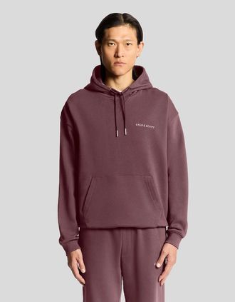 Lyle & Scott Lyle And Scott Mens Script Brushback Pullover Hoodie - Red - Size: 44