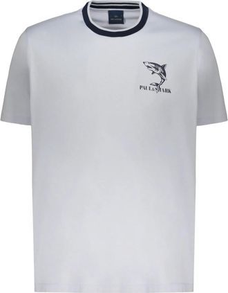 Paul & Shark T-shirt met ronde hals - Heren - T-shirts - Blauw - L - Katoen - Tops