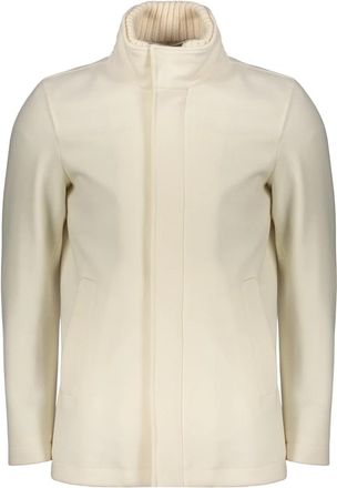 Herno Jas met hoge kraag en rits - Heren - Zomerjassen - Beige - XL - Wol - Jassen