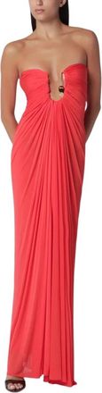 CHRISTOPHER ESBER Helix Crystal Strapless Gown - Dames - Avondkleed - Rood - XS - Polyester - Kleedjes
