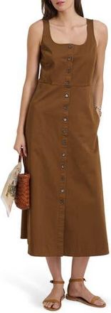 Alex Mill Piper Twill A-Line Dress in Coffee Liqueur at Nordstrom Rack, Size Large