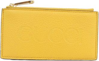 Gucci Yellow Leather Coin Purse/Coin Case (Pre-Owned)