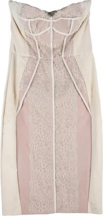 Elisabetta Franchi Heart Neckline Sheath Dress - Butter