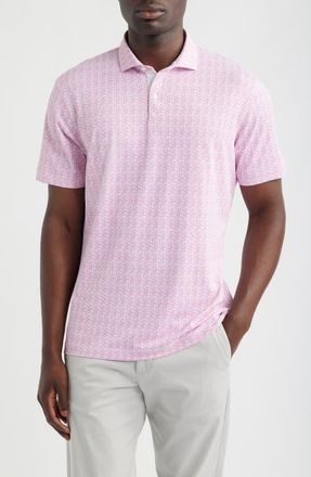 Johnnie-O Vintage Floral Performance Jersey Polo in Palm Beach at Nordstrom, Size Xx-Large