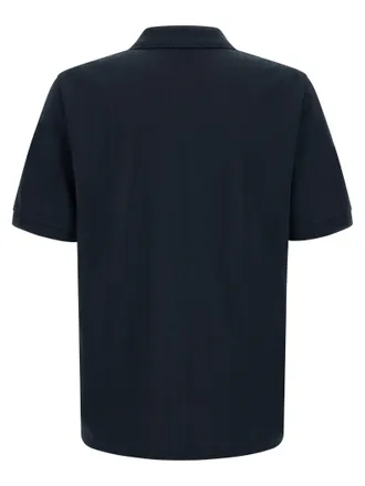 HUGO BOSS Structured Jacquard Cotton Polo Shirt - Navy