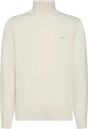 Sun 68 Rasato Turtleneck Trui - Heren - Coltruien - Wit - 2XL - Wol - Truien & Vesten