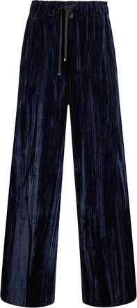 Liu Jo Elastische fluwelen broek - Blauw