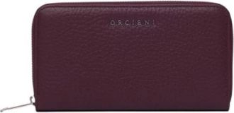 Orciani Soft Zip-around Portemonnee - Dames - Portefeuilles - Bruin - ONE Size - Leer - Accessoires