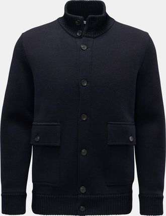 Braun Hamburg Men - Merino cardigan dark navy