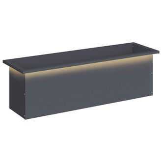vidaXL Jardinera Para Jard&iacute;n Con Luces Led Antracita 30 X 100 X 30 Cm Vidaxl
