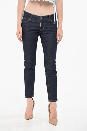 Dsquared2 B-ICON Cropped Jeans JENNIFER With 15cm Waistband Seams size 40