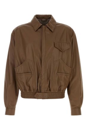 Giorgio Armani Brown Leather Jacket