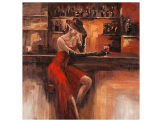 Schubiger M&ouml;bel Bild Dame an Der Bar