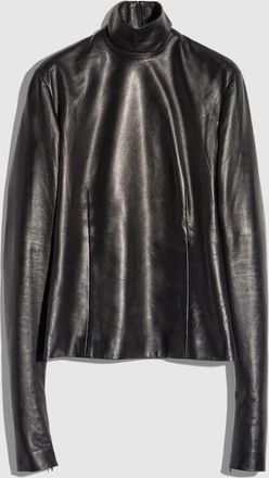 Gucci Soft Nappa Turtleneck Top, Black, Ready-to-wear