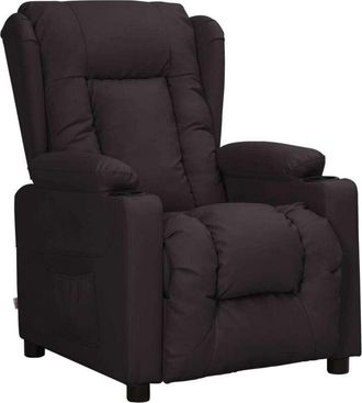 vidaXL Sill&oacute;n Reclinable De Cuero Sint&eacute;tico Negro Vidaxl