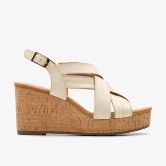 Clarks Sabina Sling Cream Leather