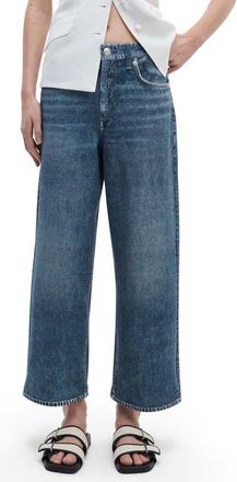Rag & Bone rb Miramar Andi Ankle Wide Leg Cotton Terry Sweatpant Jeans in Kimbr at Nordstrom, Size 30