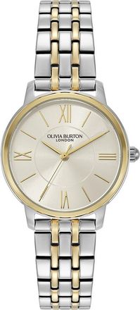 Olivia Burton Westbourne Two-Tone Bracelet Watch, 30mm in Silver & Gold at Nordstrom